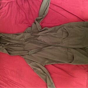 Greenish brown Hooded Jacket